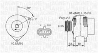 MAGNETI MARELLI 063730030010 -  Генератор